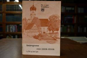 861-1961 Westerheim. 1100-Jahr-Feier 15. Juni b...