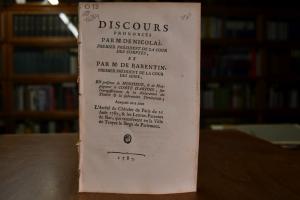Discours prononces par M. de Nicolai Premier Pr...