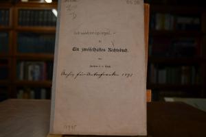 Ein zweifelhaftes Rechtsbuch [Schwabenspiegel]