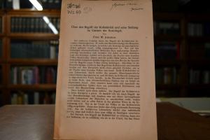 Über den Begriff der Kollektivität und seine St...