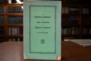 Zur Entstehungsgeschichte der ersten Sammlung v...