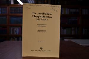 Die ostpreußischen Oberpräsidenten der Weimarer...