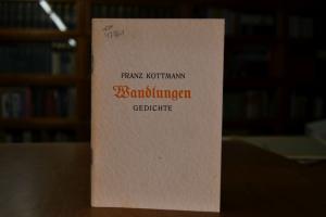 Wandlungen. Gedichte.