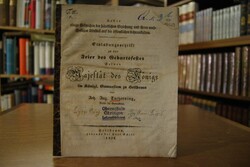 Einladungsschrift zu der Feier des Geburtsfeste...