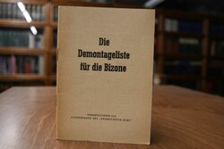 Die Demontageliste für die Bizone.