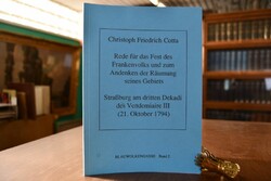 Christoph Friedrich Cotta. Rede für das Fest de...