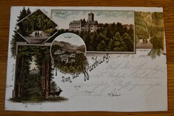 Litho. Gruss von der Wartburg.
