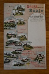 Litho. Gruss von der Saale.