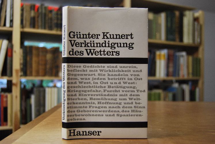 Verkündigung des Wetters. Gedichte.