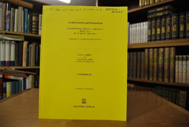 Sonderdruck des Aufsatzes "Ein Axiom europäischer Politik Kein neutrales Deutschland." Aus Großbritannien und Deutschland. Gesellschaftliche, kulturelle und politische Beziehungen im 19. und 20. Jahrhundert, herausgegeben von Frank Otto und Thilo Schulz. Festschrift für Bernd-Jürgen Wendt zu seinem 65. Geburtstag.