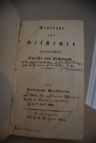 Beyträge zur Geschichte altdeutscher Sprache und Dichtkunst.