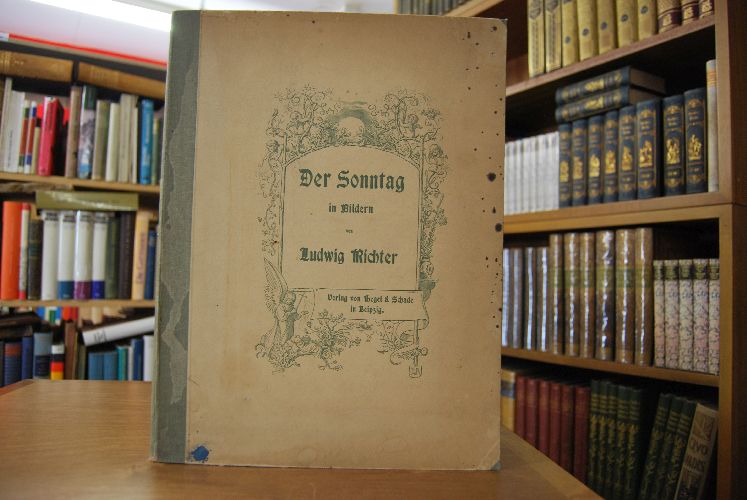 Der Sonntag in Bildern von Ludwig Richter. 9 (von 10, es fehlt "Laß mich frühe hören deine Gnade!") Holzschnitttafeln.