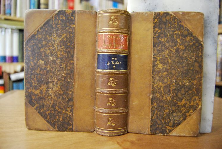 Sammelband Duranand. Eine Sammlung von Gedichten in schwäbischer Mundart. Mit dem Bildniß des Dichters in Lichtdruck. Angebunden Etle Hagabutza`. Eine Sammlung von Gedichten in schwäbischer Mundart. Dritte Auflage. Weiter angebunden Erdböla os`m Wald. Gedichte in schwäbischer Mundart.