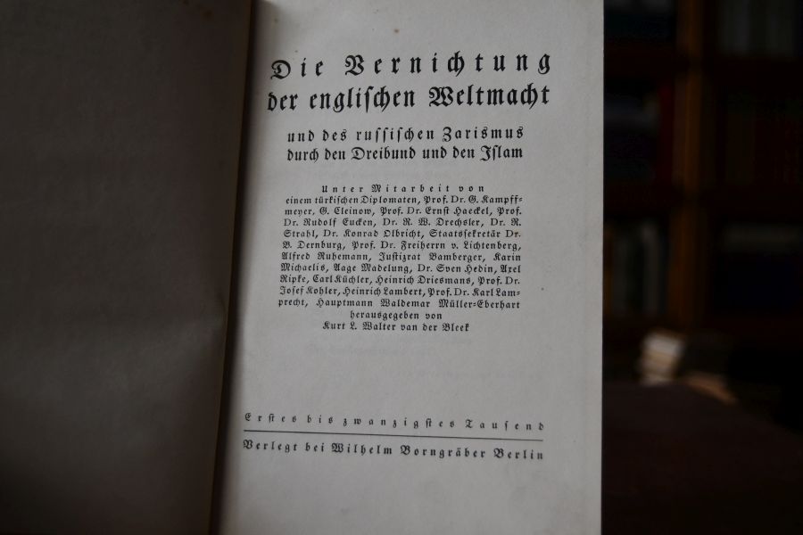 Die Vernichtung der englischen Weltmacht und des russischen Zarismus durch den Dreibund und den Islam.