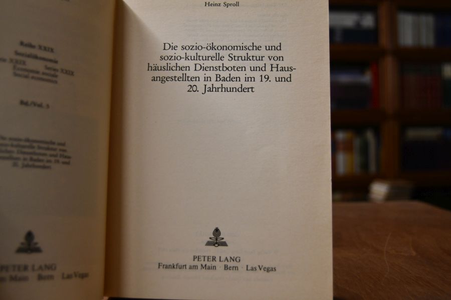 Die sozio-ökonomische und sozio-kulturelle Struktur von häuslichen Dienstboten und Hausangestellten in Baden im 19. [neunzehnten] und 20. [zwanzigsten] Jahrhundert [d. Organisation von Interessen dieser Gruppe in kath. Verbänden u.d. institutionalisierte kirchl. Fürsorge an ihnen].