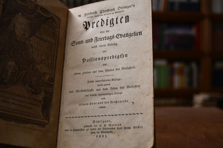 M. Friedrich Christoph Oetinger`s Herzogl. Raths und Prälaten zu Murrhardt Predigten über die Sonn- und Feiertags-Evangelien nebst einem Anhang von Passionspredigten und einem zweiten aus dem Psalter des Verfassers..