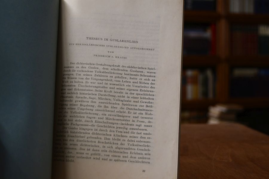 Theseus im Guslarenlied. Ein Herzogländisches Guslarenlied aufgezeichnet.