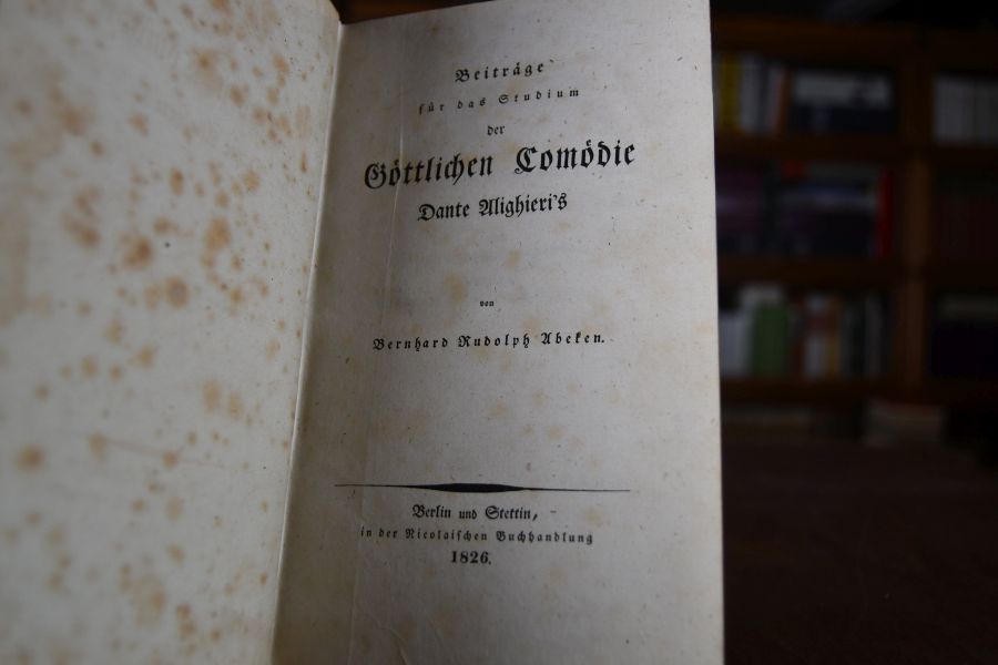 Beiträge für das Studium der Göttlichen Comödie Dante Alighieri`s.