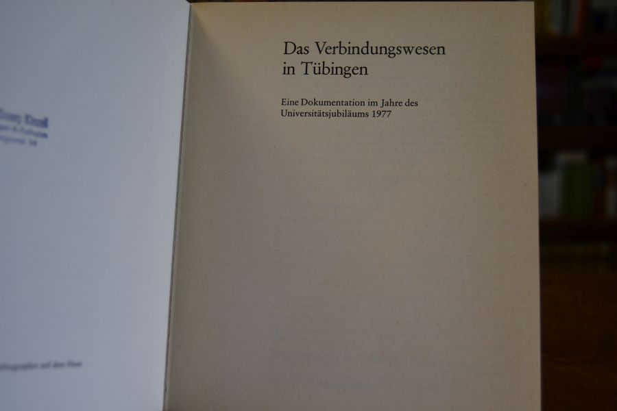 Das Verbindungswesen in Tübingen