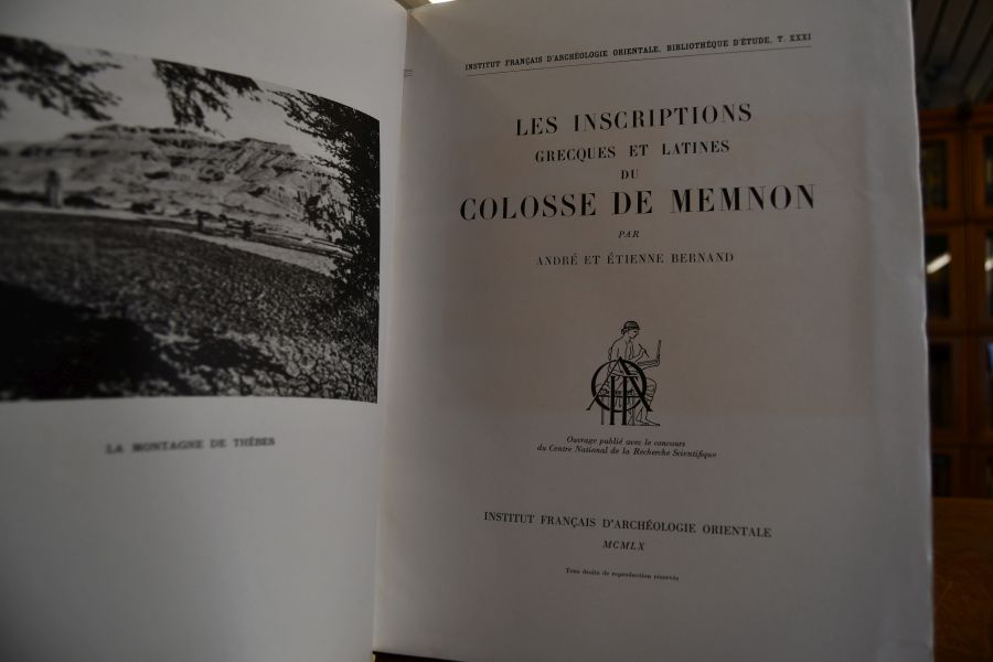 Les inscriptions grecques et latines du Colosse de Memnon.
