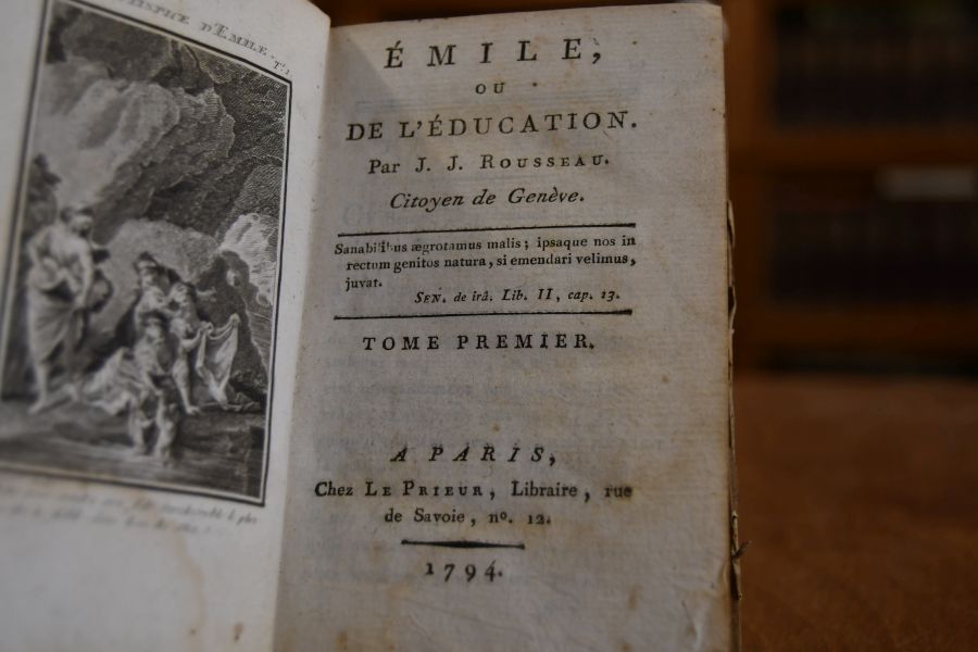 Emile, ou de l`Education. Tome premiere + second (apart).