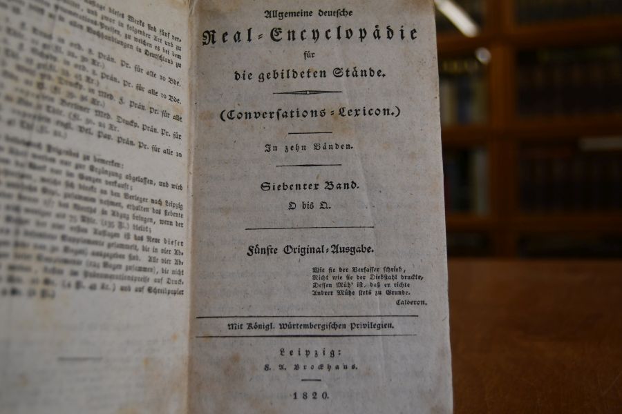 Allgemeine deutsche Real-Encyclopädie für gebildete Stände (Conversations-Lexicon). 7. Band (apart) O-Q.