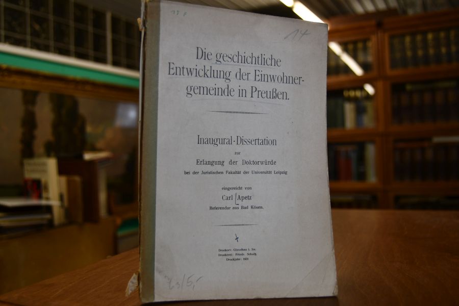 Die geschichtliche Entwicklung der Einwohnergemeinde in Preußen.