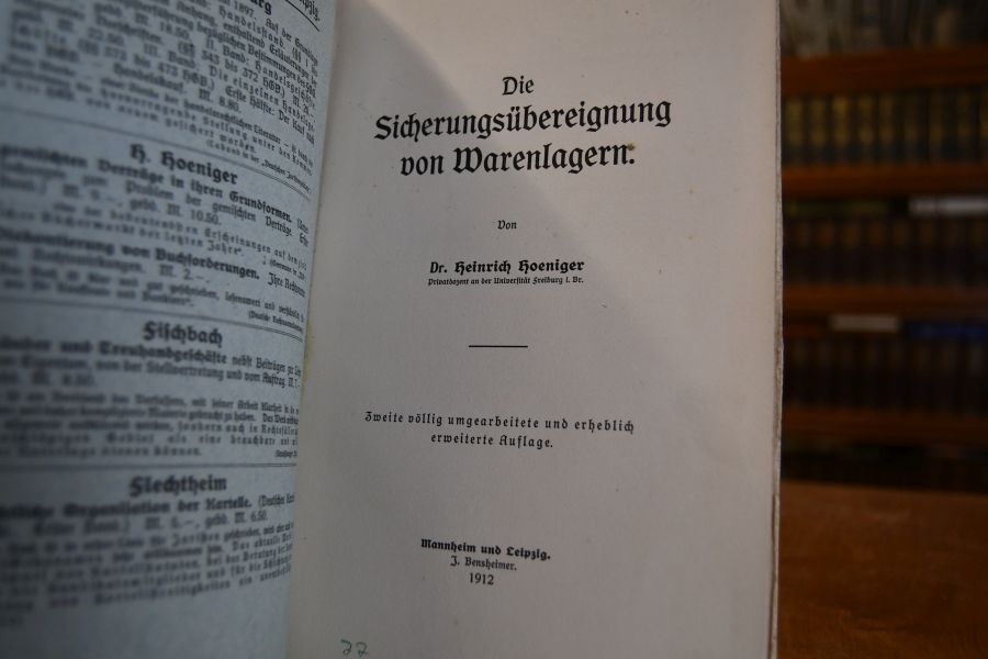 Die Sicherungsübereignung von Warenlagern.