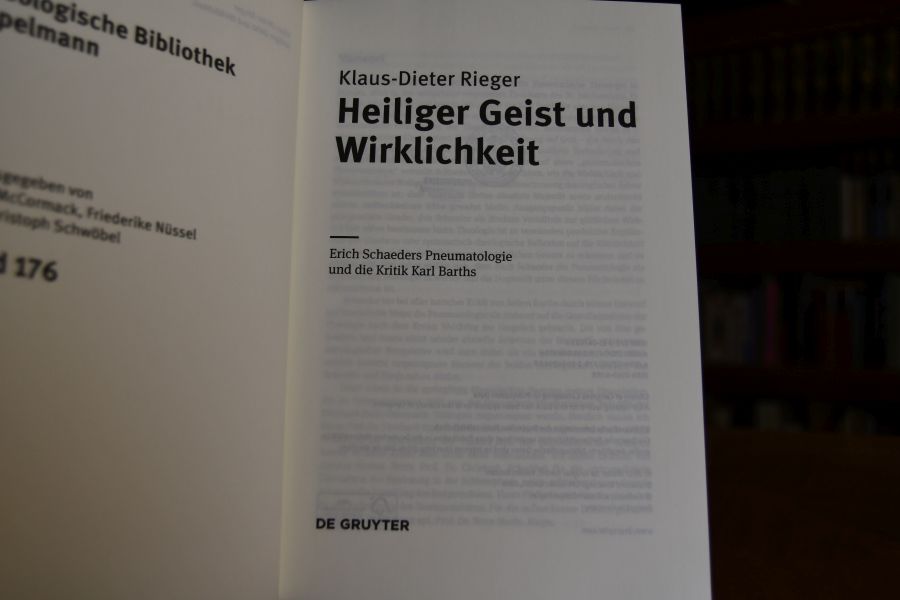 Heiliger Geist und Wirklichkeit. Erich Schaeders Pneumatologie und die Kritik Karl Barths.