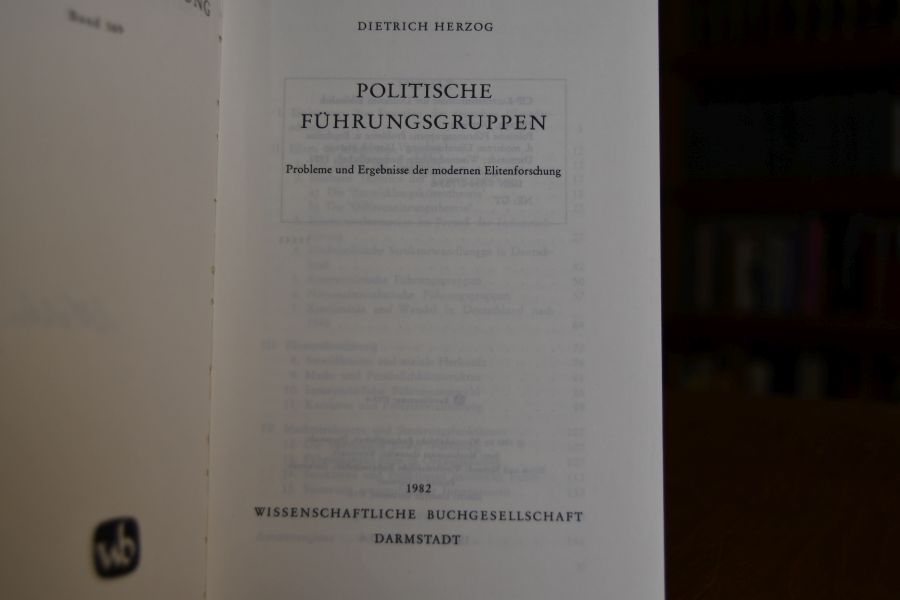 Politische Führungsgruppen. Probleme und Ergebnisse der modernen Elitenforschung.