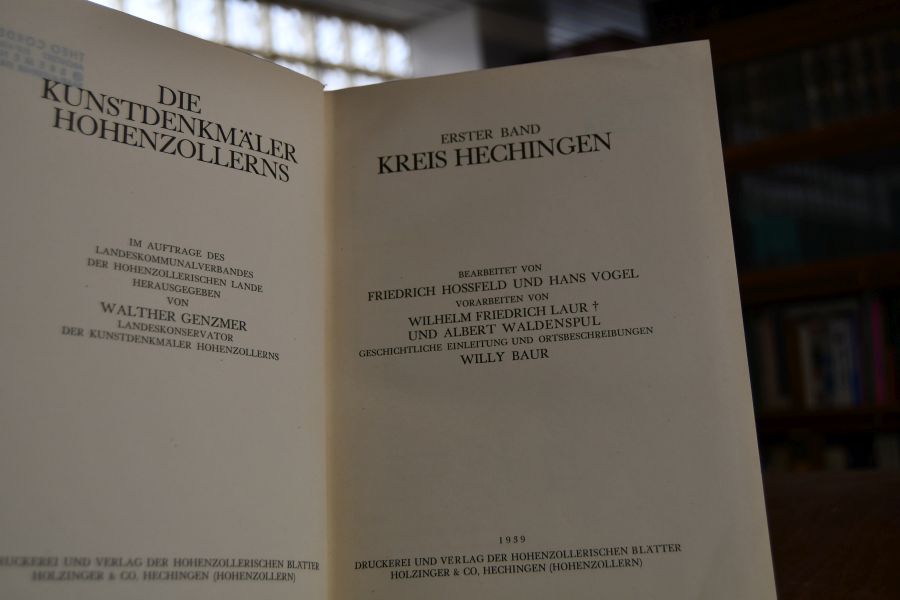 Die Kunstdenkmäler Hohenzollerns Erster Band Kreis Hechingen.
