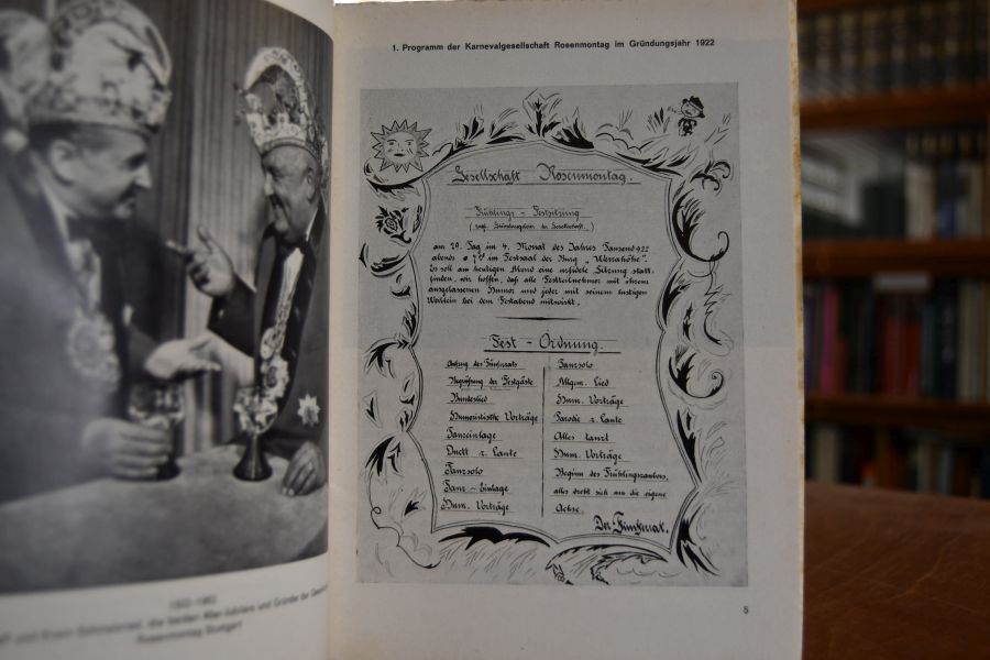 40 Jahre Karnevalgesellschaft Rosenmontag Stuttgart 1922.
