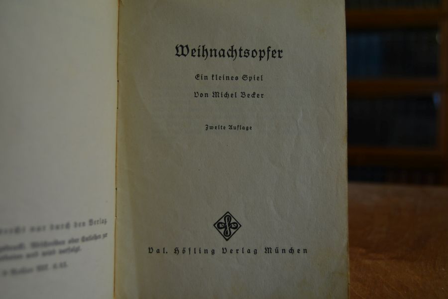 Weihnachtsopfer. Ein kleines Spiel.