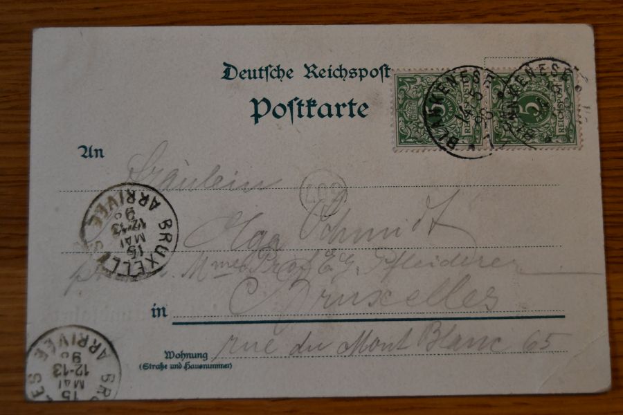 Litho. Gruss aus Hamburg. Segelschiffhafen "Amerikaquai" von Hunold`s Hafenrundfahrt.