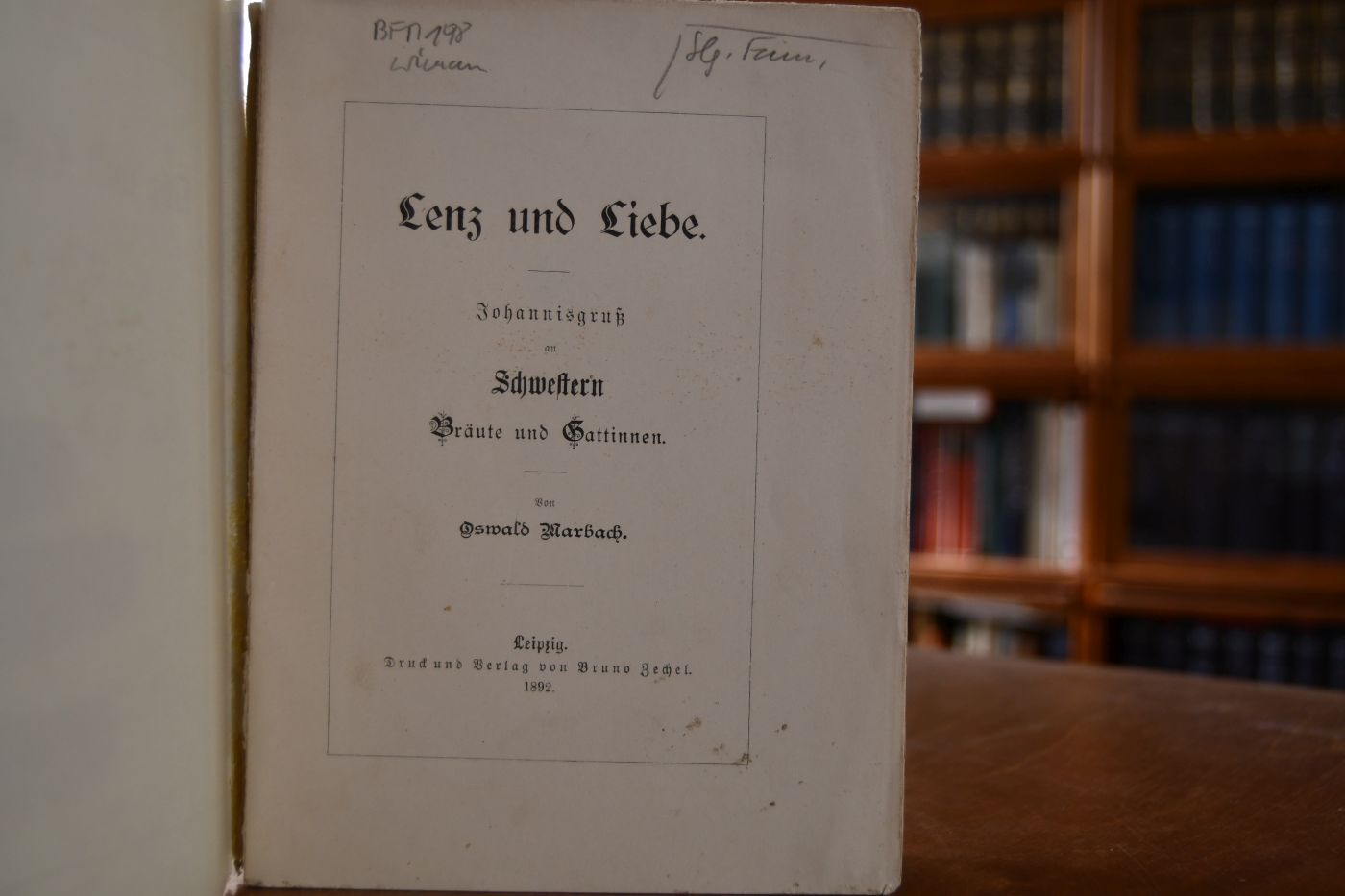 Lenz und Liebe. Johannisgruß an Schwestern, Bräute und Gattinnen.