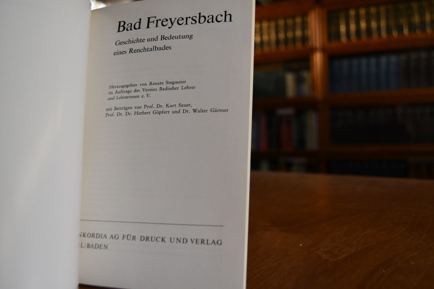 Bad Freyersbach. Geschichte und Bedeutung eines Renchtalbades.