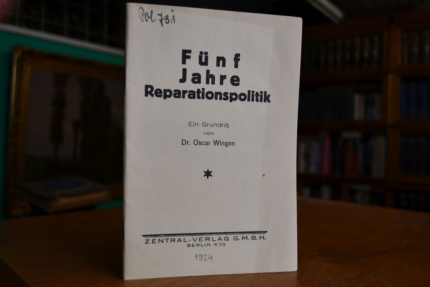 Fünf Jahre Reparationspolitik. Ein Grundriß.