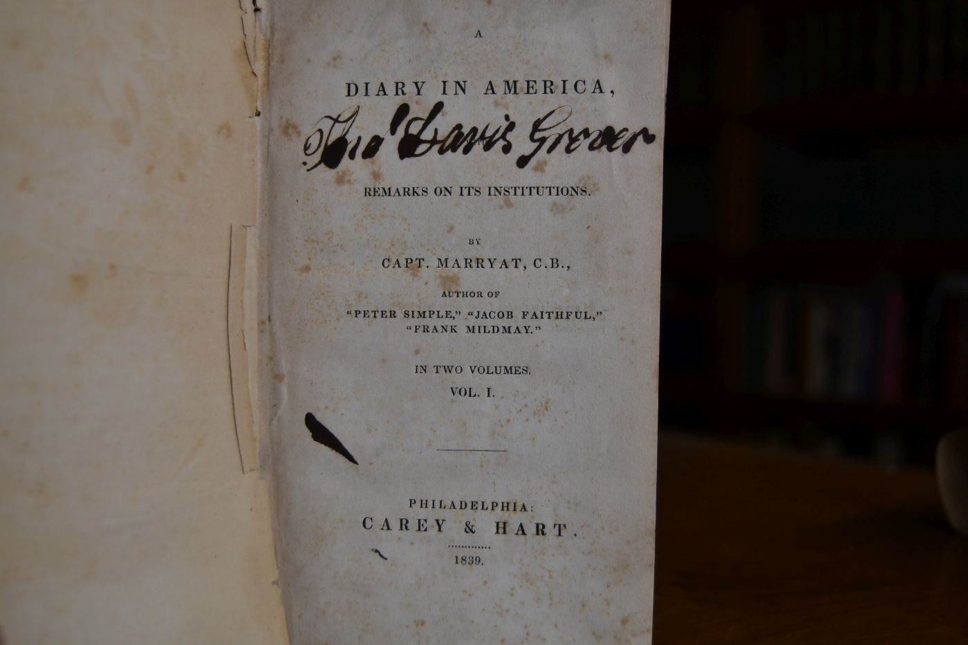 Diary in America, remarks on its institutions. 2 Bde.