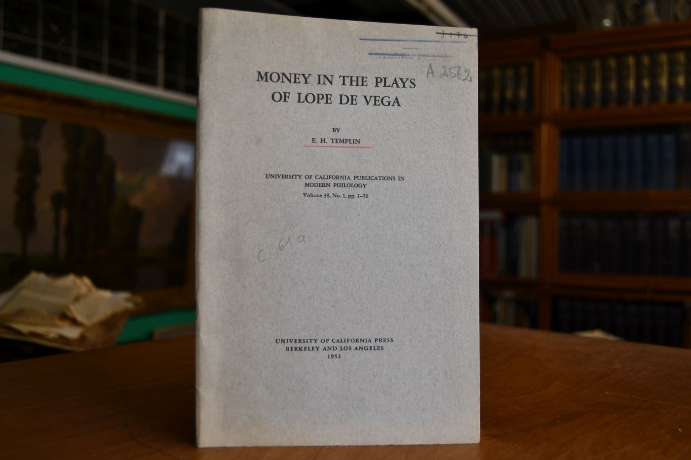 Money in the plays of Lope de Vega.