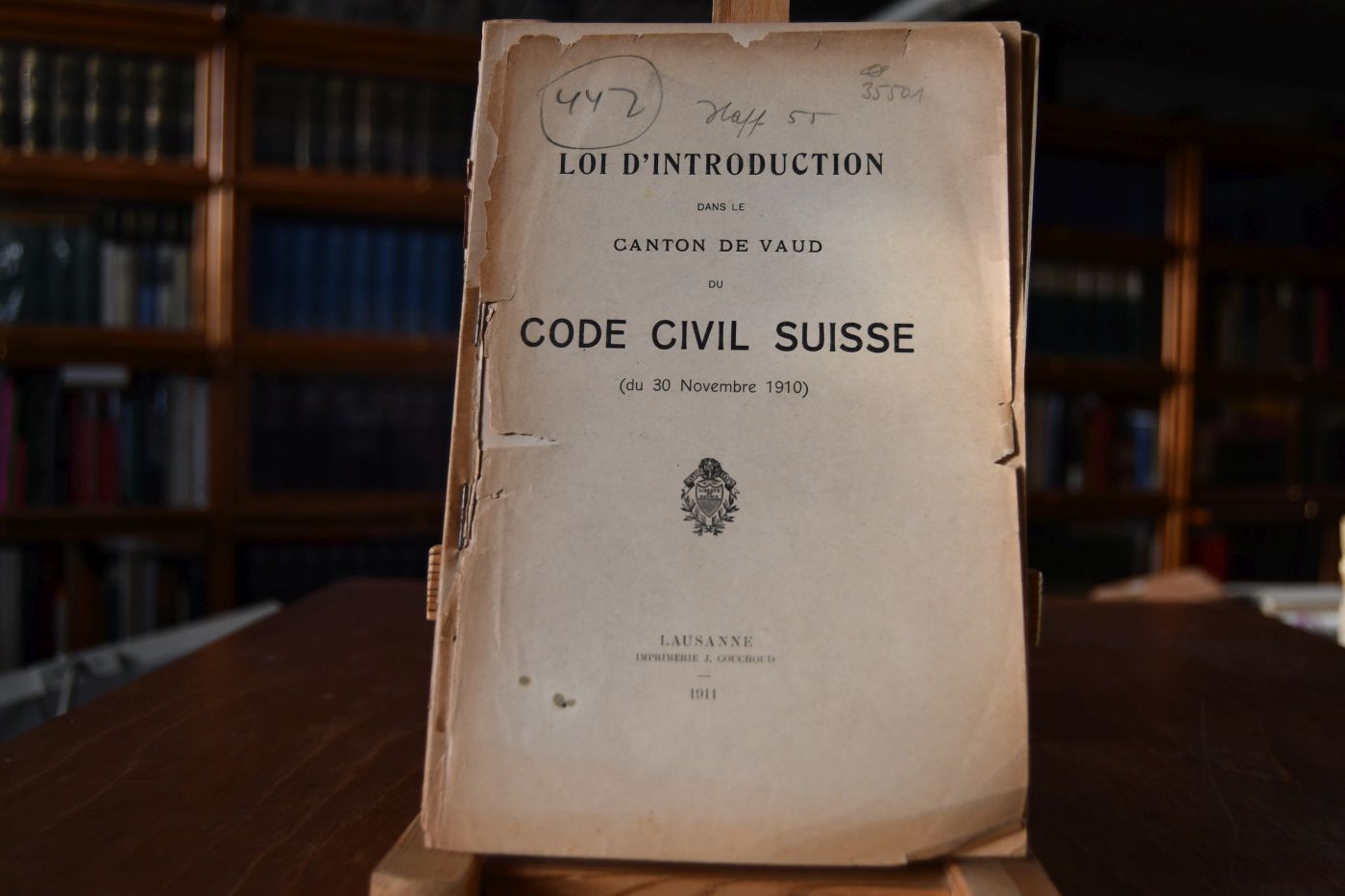 Loi d`introduction dans le Canton de Vaud du Code Civil Suisse (du 30 Novembre 1910).
