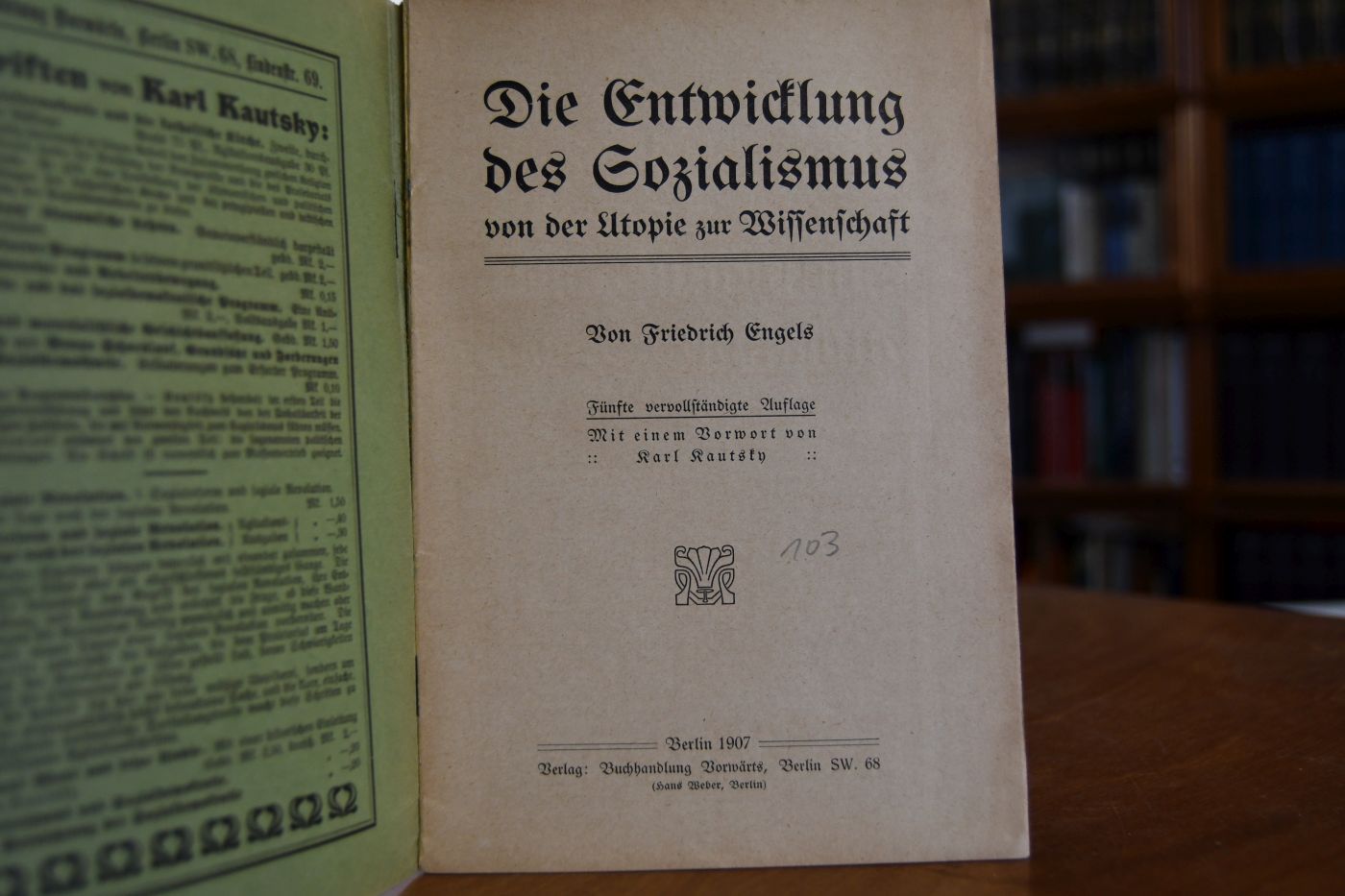 Die Entwicklung des Sozialismus von der Utopie zur Wissenschaft.