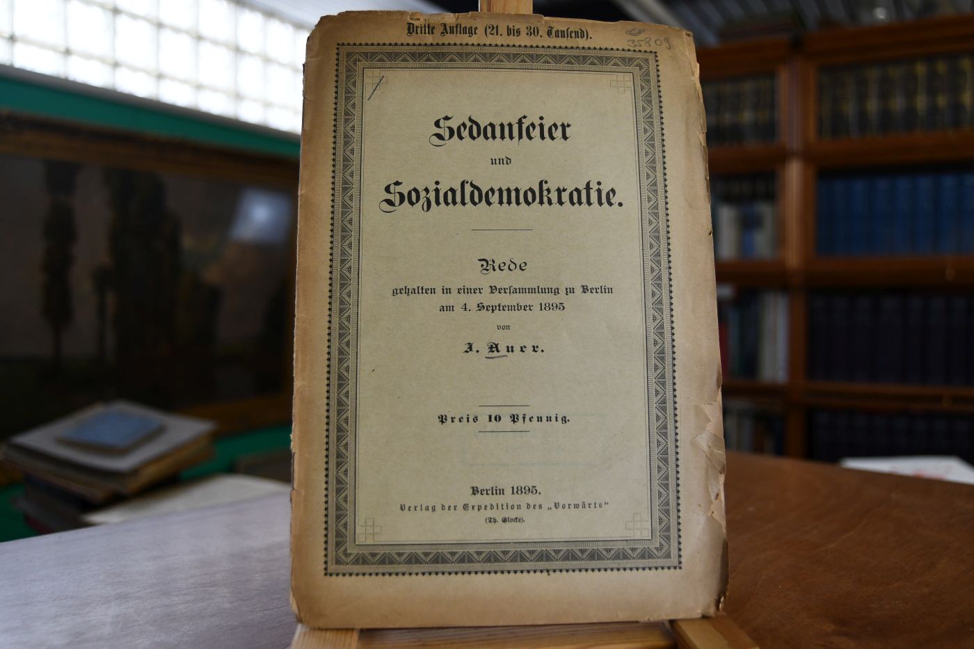 Sedanfeier und Sozialdemokratie. Rede gehalten in einer Versammlung zu Berlin am 4. September 1895.