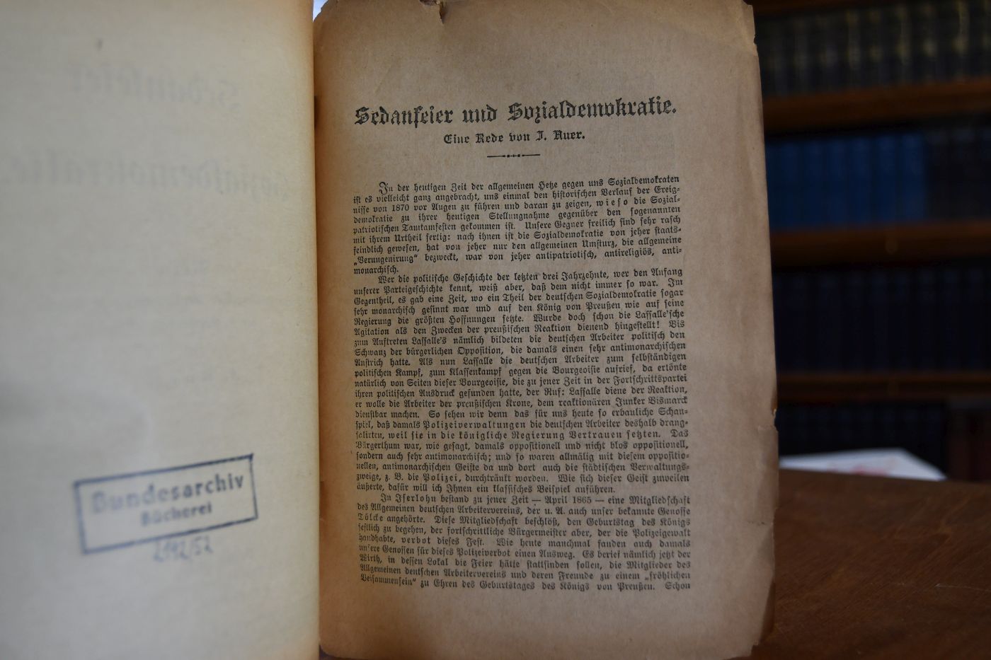 Sedanfeier und Sozialdemokratie. Rede gehalten in einer Versammlung zu Berlin am 4. September 1895.