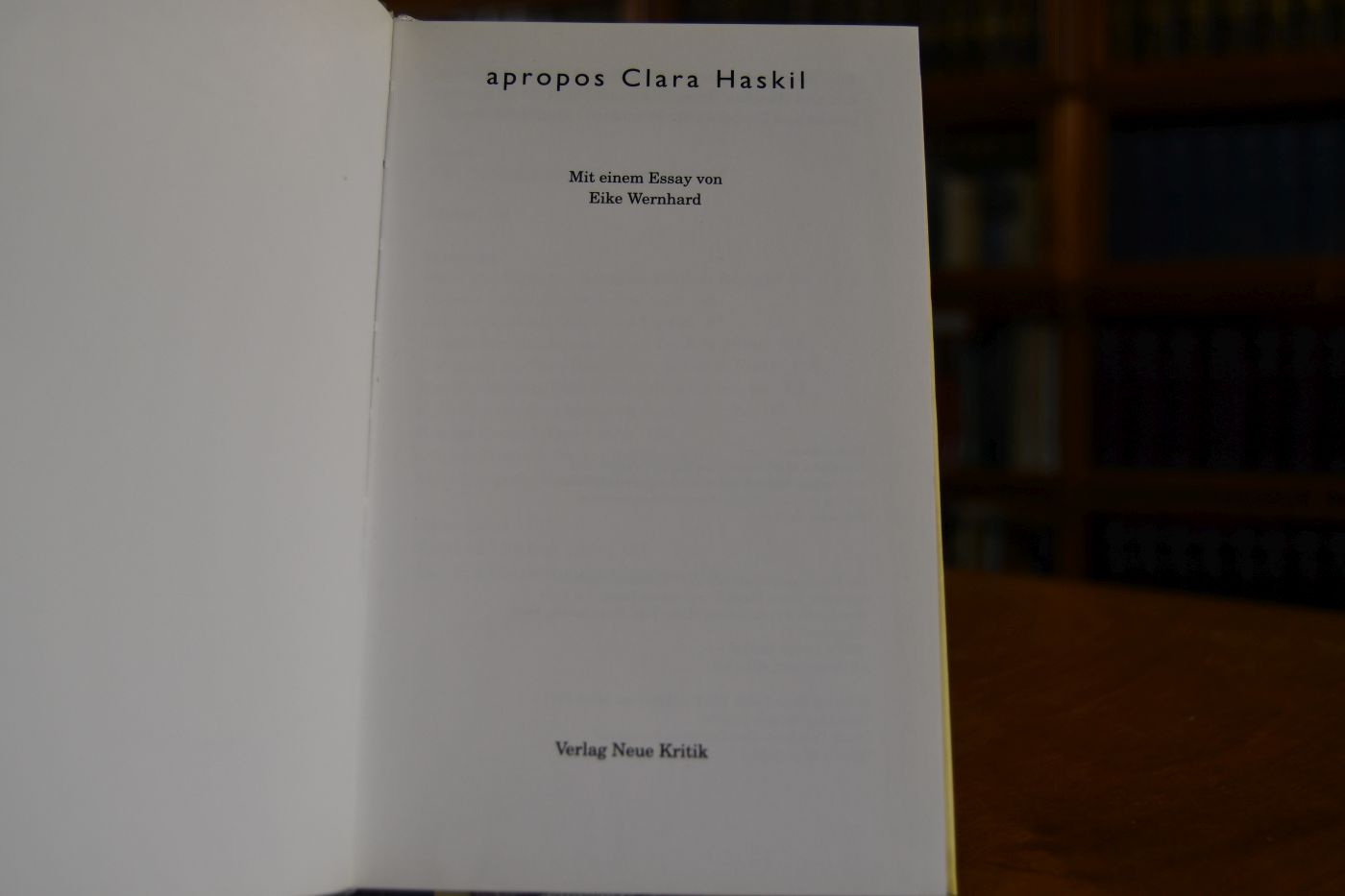 Apropos Clara Haskil.