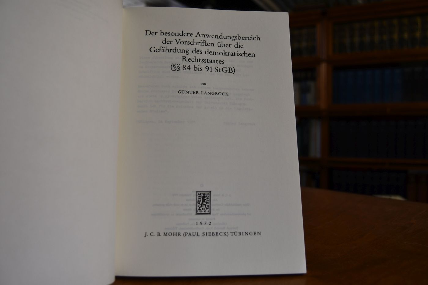 Der besondere Anwendungsbereich der Vorschriften über die Gefährdung des demokratischen Rechtsstaates (§§ 84 bis 91 StGB).