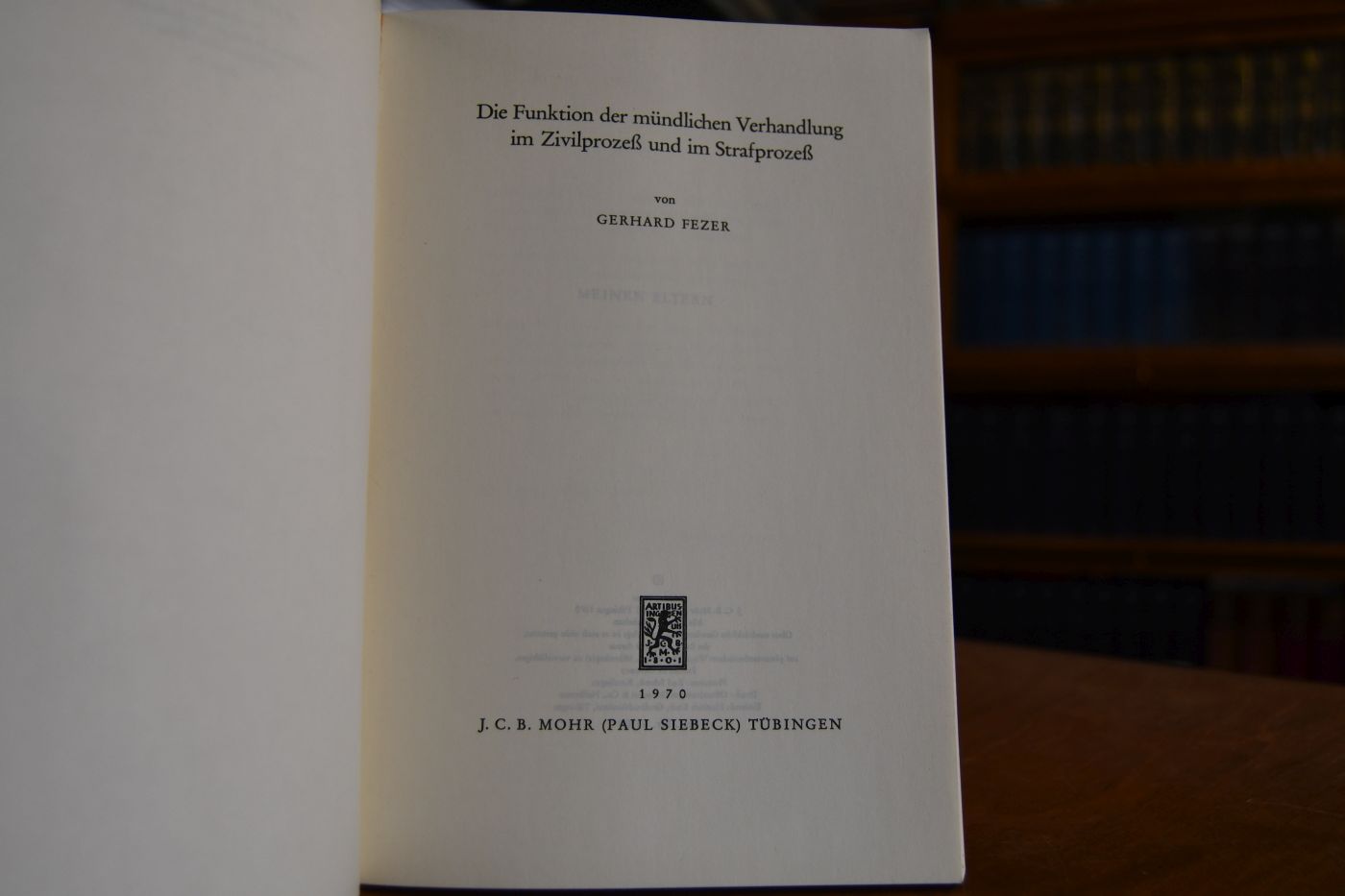 Die Funktion der mündlichen Verhandlung im Zivilprozeß und im Strafprozeß.