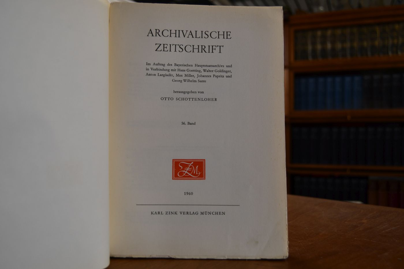 Archivalische Zeitschrift 56. Band.