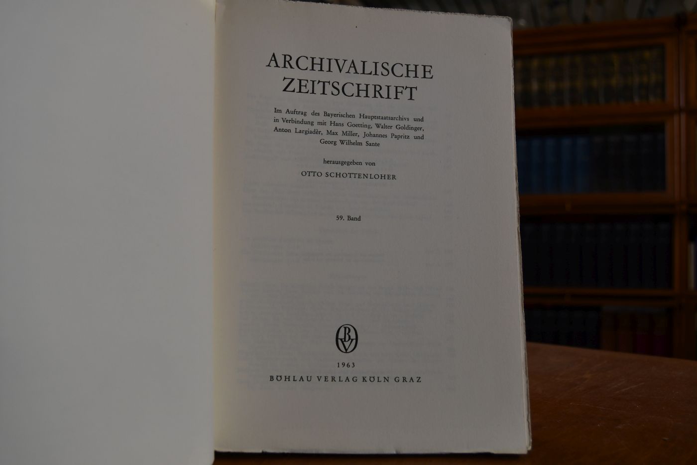 Archivalische Zeitschrift 59. Band.