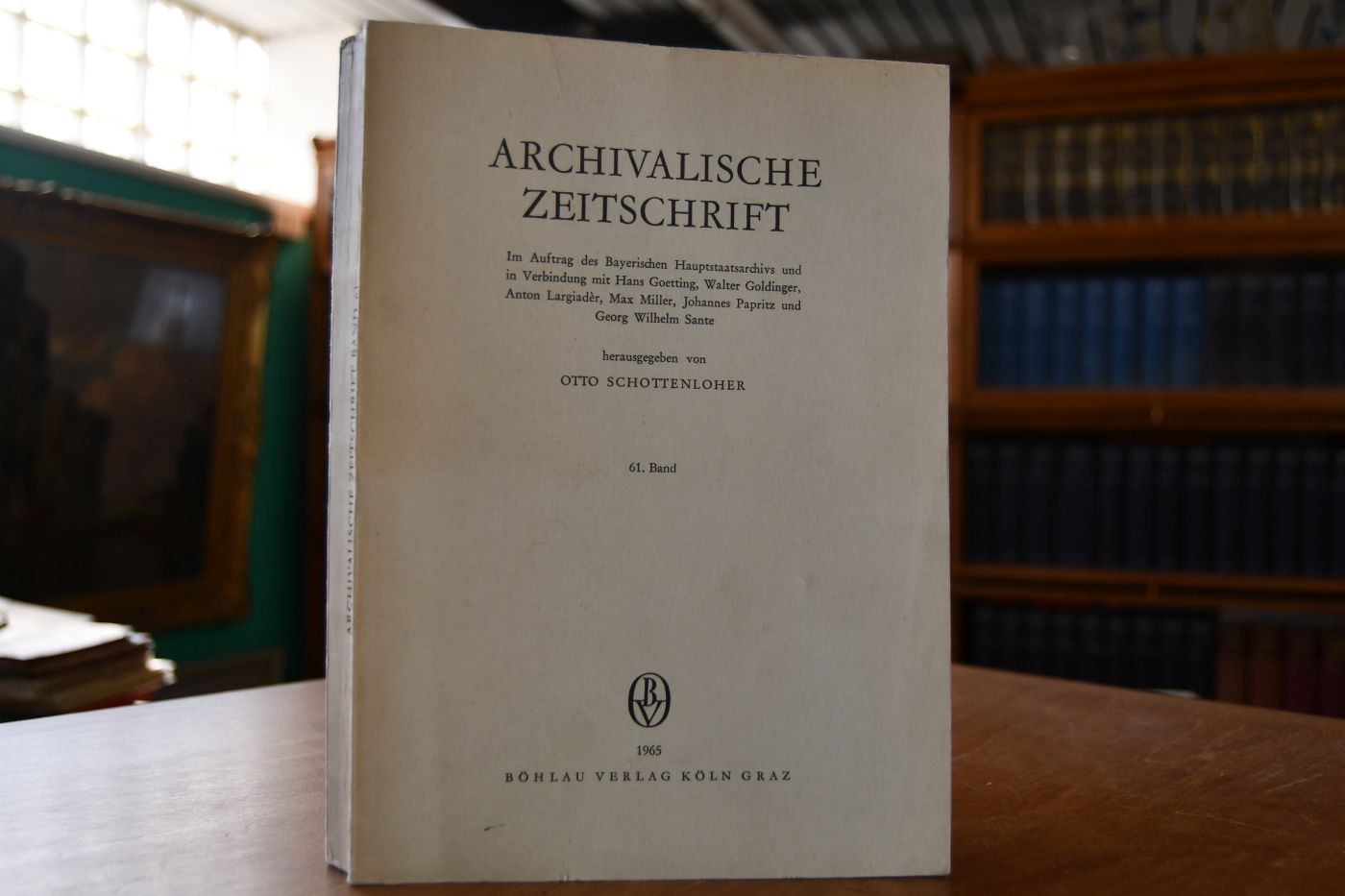 Archivalische Zeitschrift 61. Band. Mit dem angebundenen Inhaltsverzeichnis der Jahrgänge 44-60.