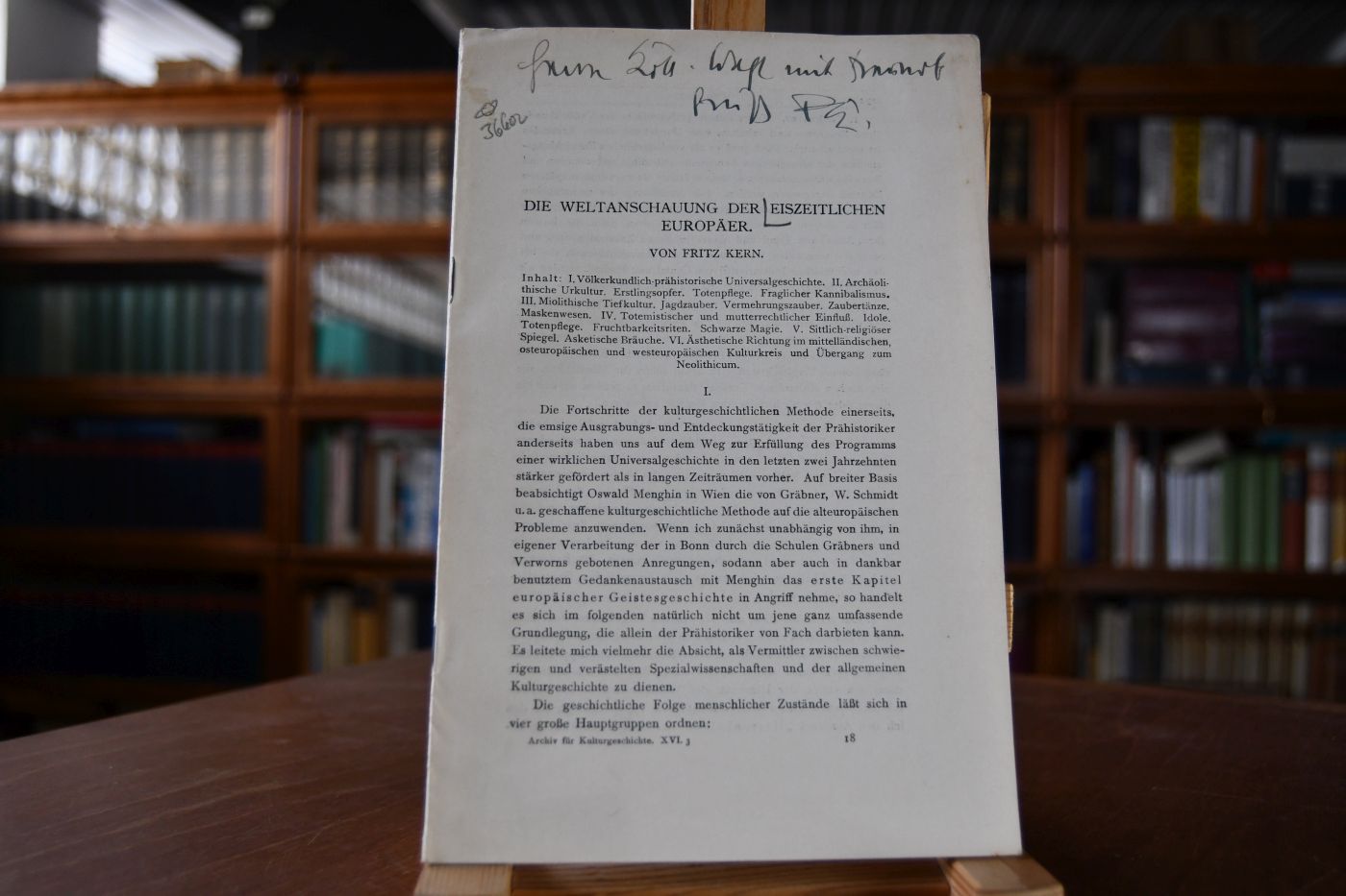 Die Weltanschauung der eiszeitlichen Europäer.